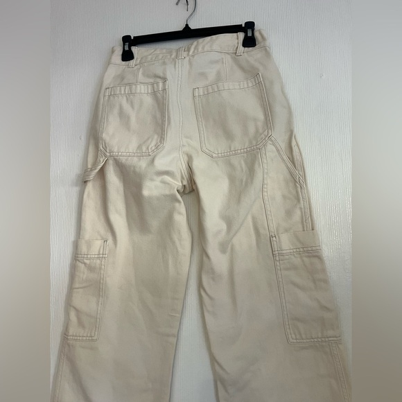 H&M Women's Cream Wide Leg Jeans - Picture 8 of 11